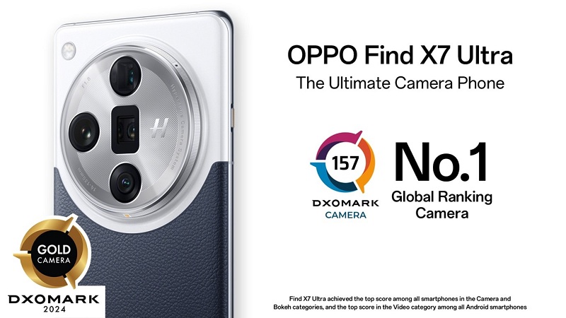 هاتف OPPO Find X7 Ultra يتحصّل على المرتبة الأولى عالميّا