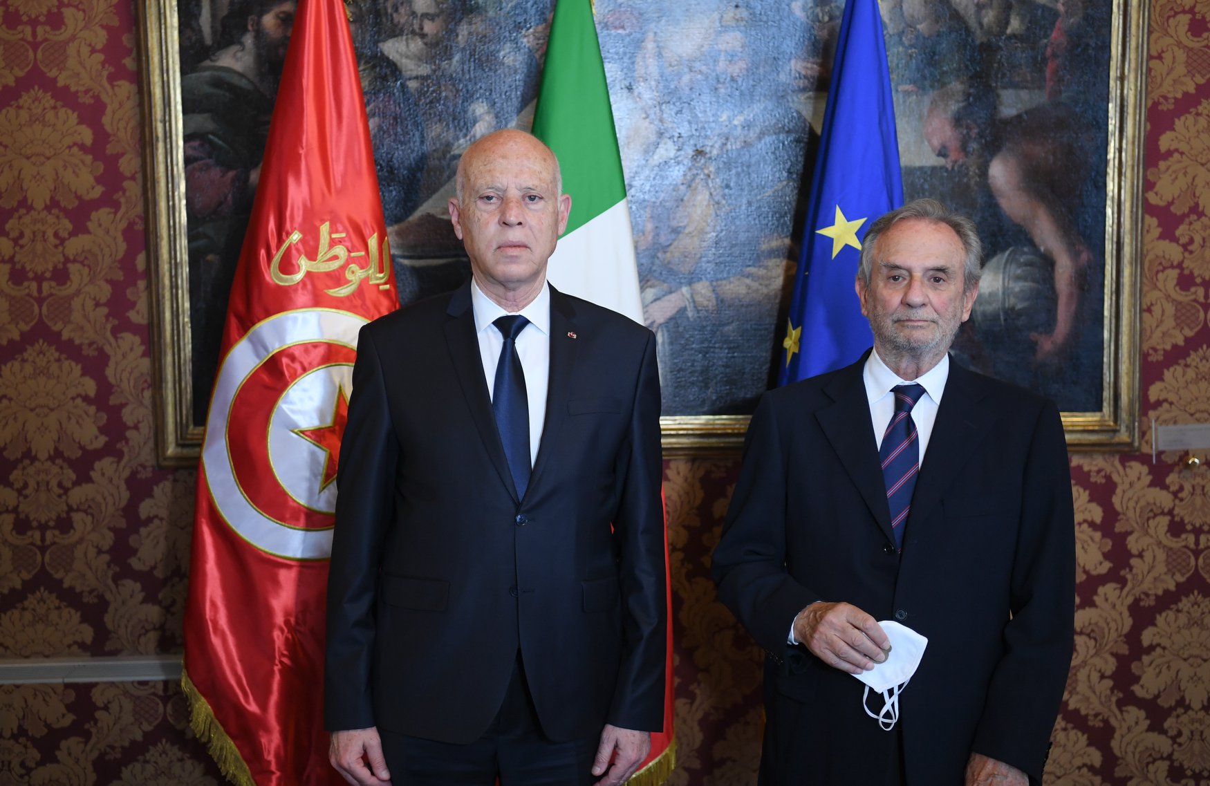 قيس سعيد يلتقي رئيس المحكمة الدستورية الإيطالية