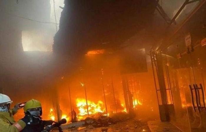  حريق في فندق بمدينة كربلاء