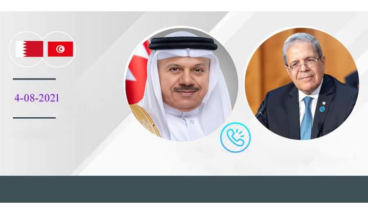  وزير الخارجية البحريني للجرندي: نتفهم قرارات رئيس الجمهورية وندعم تونس وقيادتها
