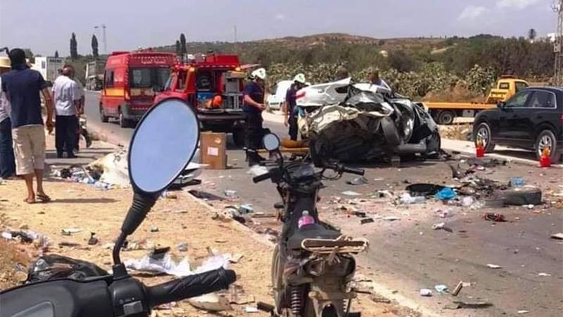        القيروان: حادث مرور مروع يؤدي بحياة 4 شبان