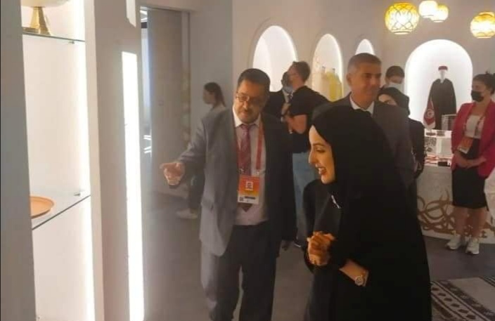  وزيرة الدولة لشؤون الشباب  الاماراتية تزور الجناح التونسي في اكسبو دبي