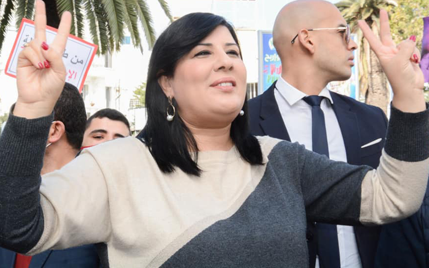 عبير موسي في وقفة احتجاجية: "إن واصلنا سكوتنا وتركنا سعيد يشتغل مثلما يقولون سنصاب بالمجاعة "