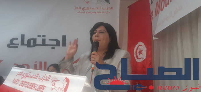 عبير موسي في قابس:قيس سعيٌد هو "الحاكم بأمره "...والجنوب ليس "إخوانيا" ولهذا دعا الغنوشي الى  عقد جلسة برلمانية  