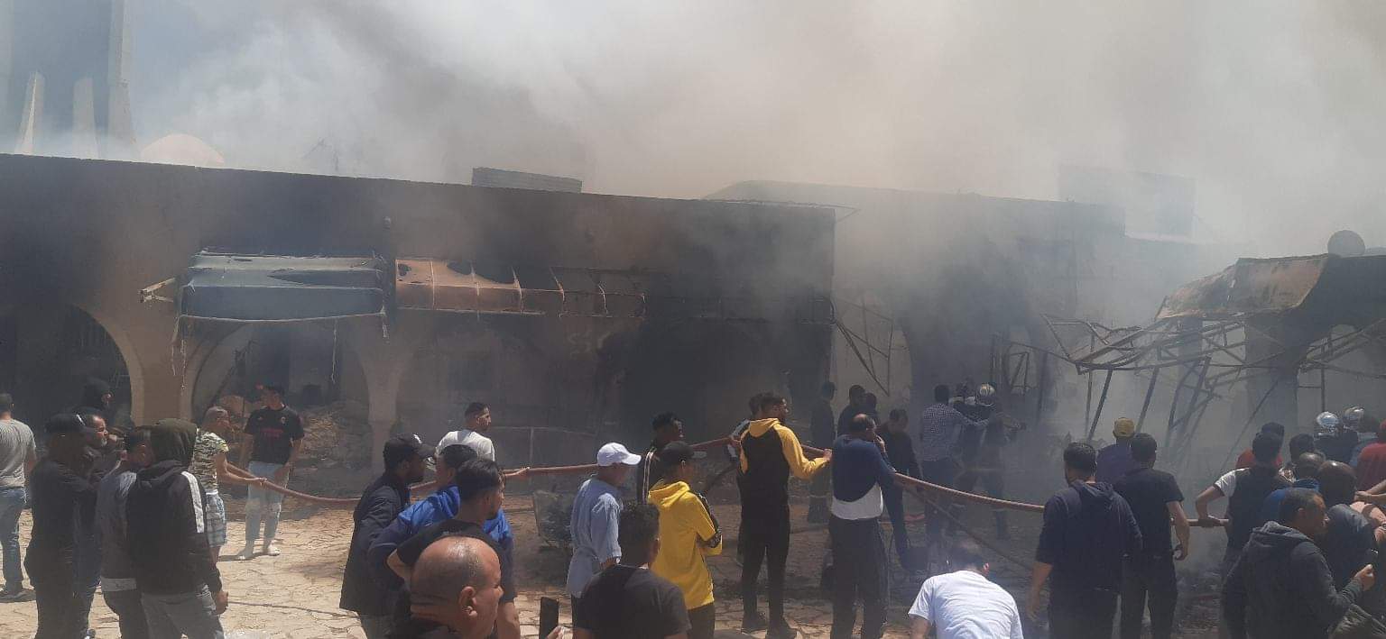  قابس:حريق يأتي على جزء كبير من سوق الحنة