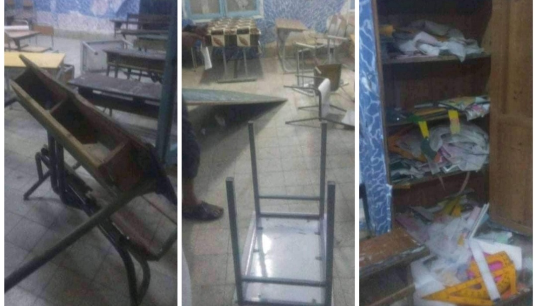 جلمة..القبض على شابين خربا وعبثا بمدرسة "الام"