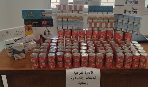 أريانة ..حجز كميات من الحليب والمعسل والسجائر المهربة