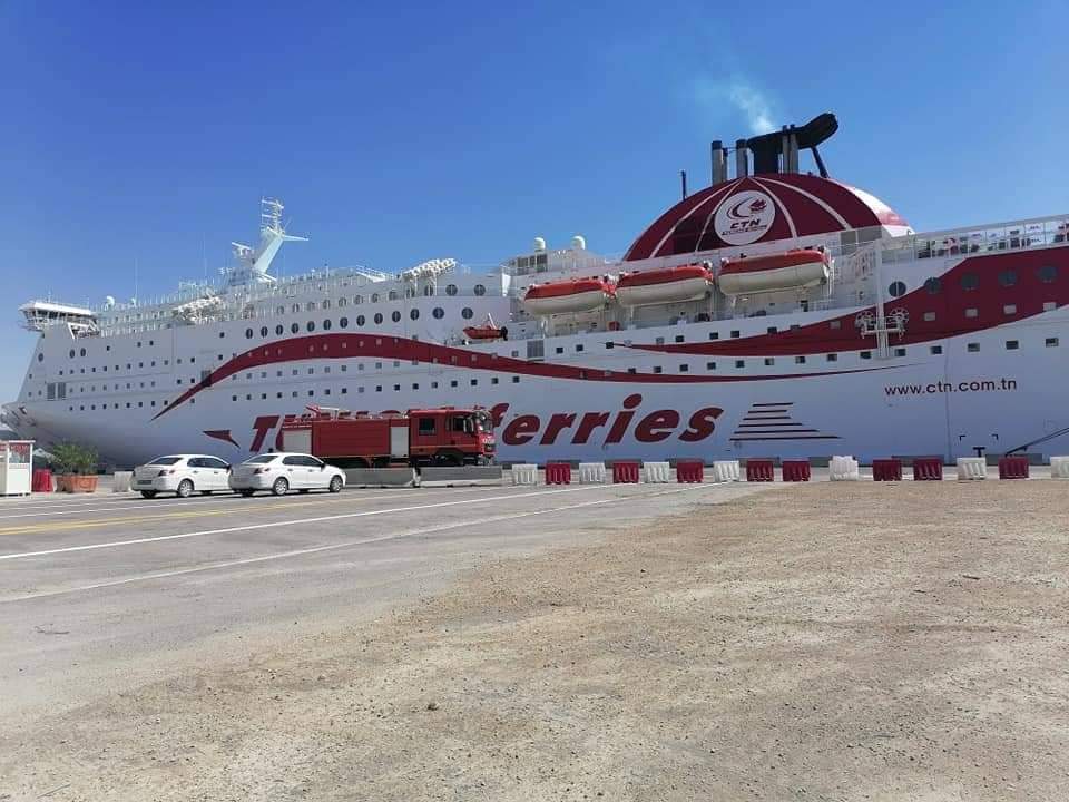 وصول أول رحلة لعودة الجالية عبر ميناء جرجيس..والحجز على باقي الرحلات بلغ نسبة  100%