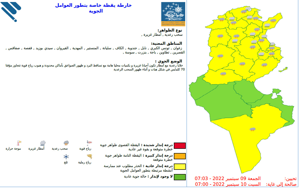 الرصد الجوي: سحب رعدية وأمطار غزيرة بعد ظهر اليوم في هذه المناطق