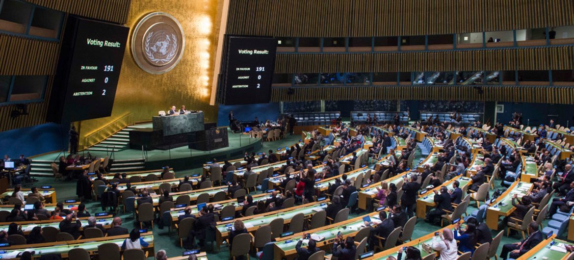 الجمعية العامة للأمم المتحدة تطالب محكمة العدل الدولية بالنظر في مسألة الإحتلال الصهيوني
