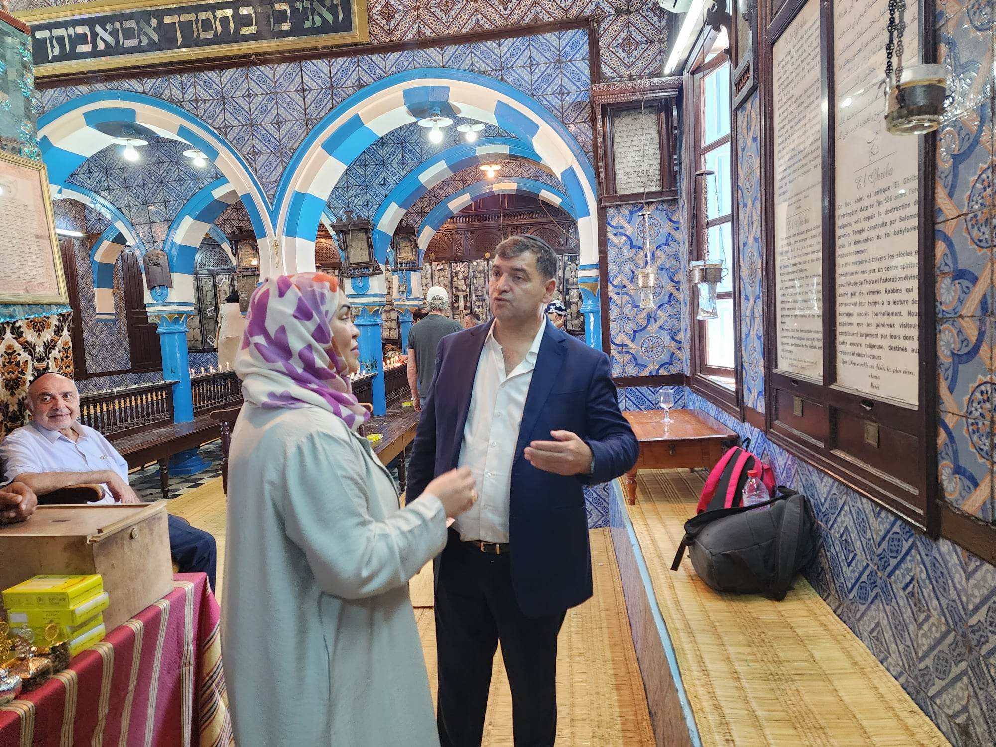  سفيرة دولة الامارات خلال زيارتها لمعبد الغريبة لـ"الصباح نيوز": تونس ارض التسامح وجربة نموذجا