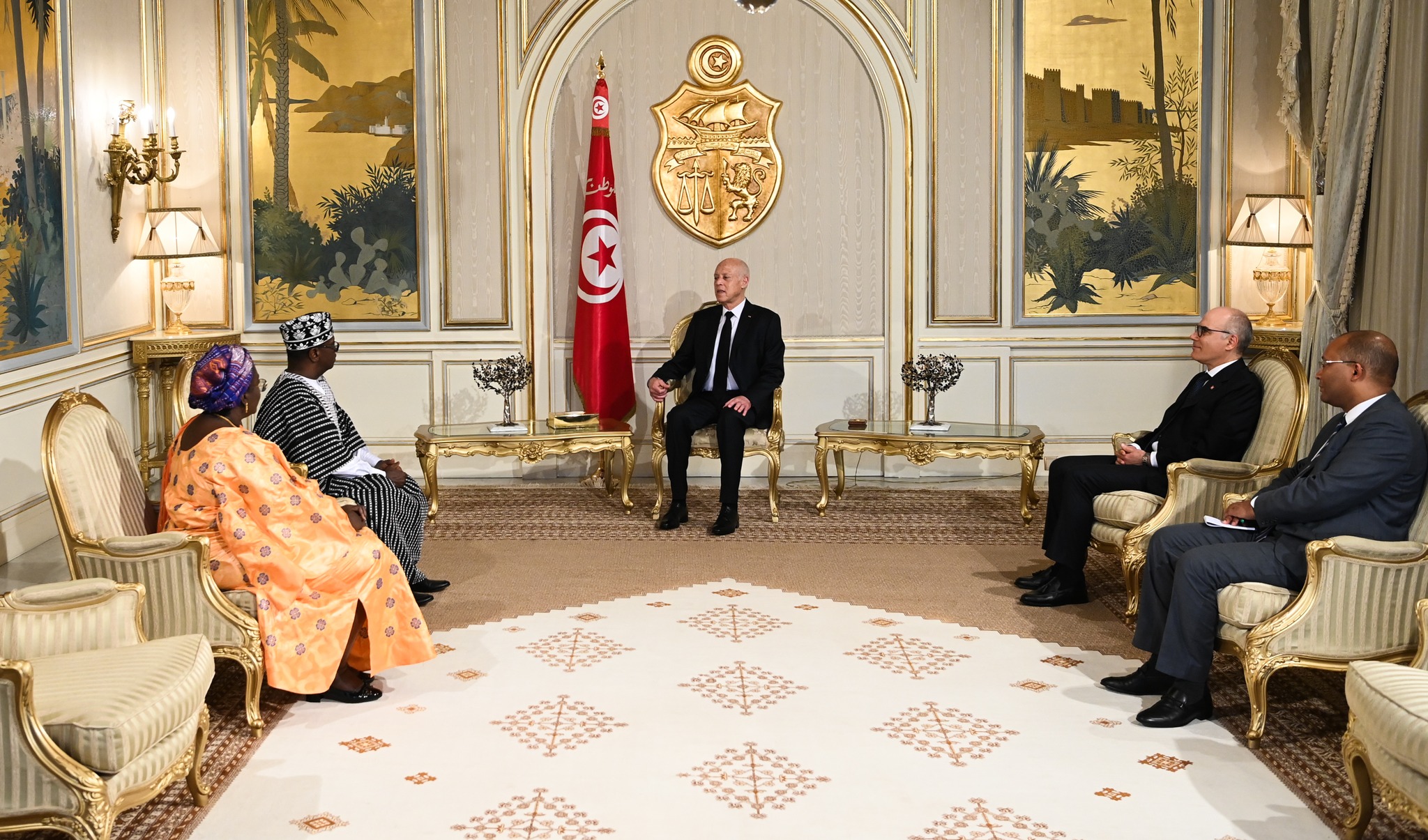 سعيد  يتسلم أوراق اعتماد سفيري البرازيل ومالي  بتونس