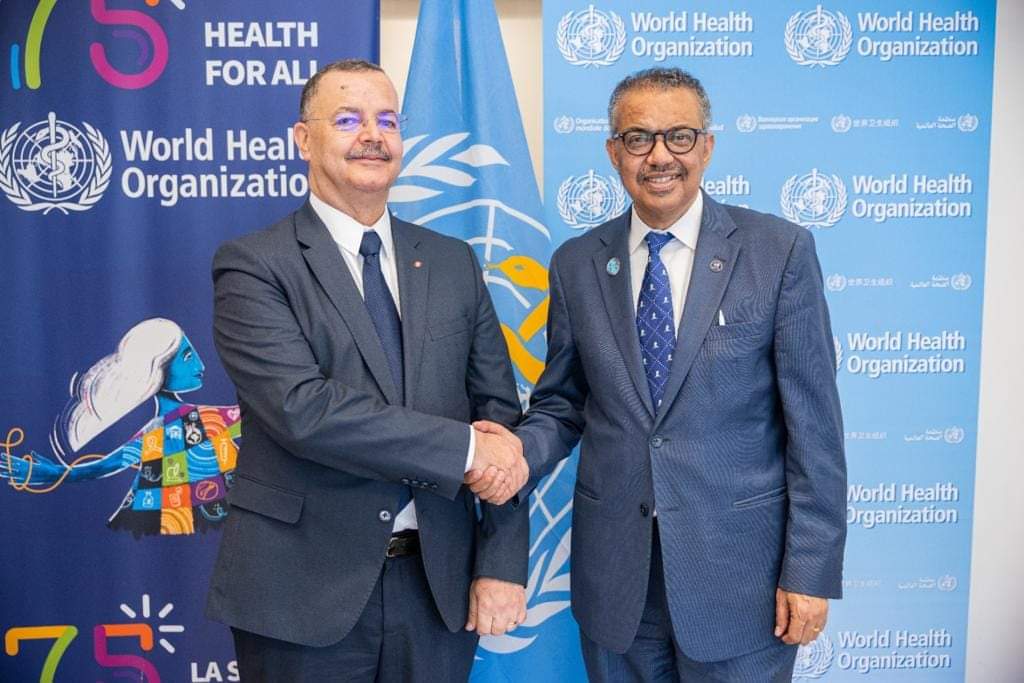 وزير الصحة يدعو مدير عام منظمة الصحة العالمية لزيارة تونس  للإطلاع على النظام الصحي والإجراءات المتخذة لتطويره