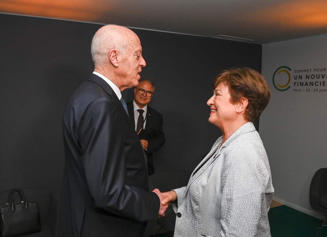 في لقائه مع رئيسة صندوق النقد الدولي..  الرئيس يعرض تصوره لرفع الدعم ويتمسك بالسلم الأهلية