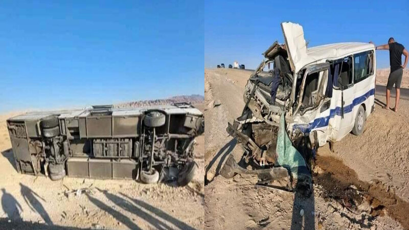  المتلوي: إصابات عديدة في اصطدام بين حافلة و سيارة أجرة" لواج "
