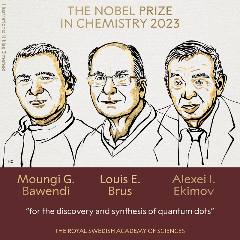 أحدهم من أصول تونسية.. فوز العلماء منجي باوندي ولويس بروس وأليكسي إكيموف بجائزة نوبل في الكيمياء