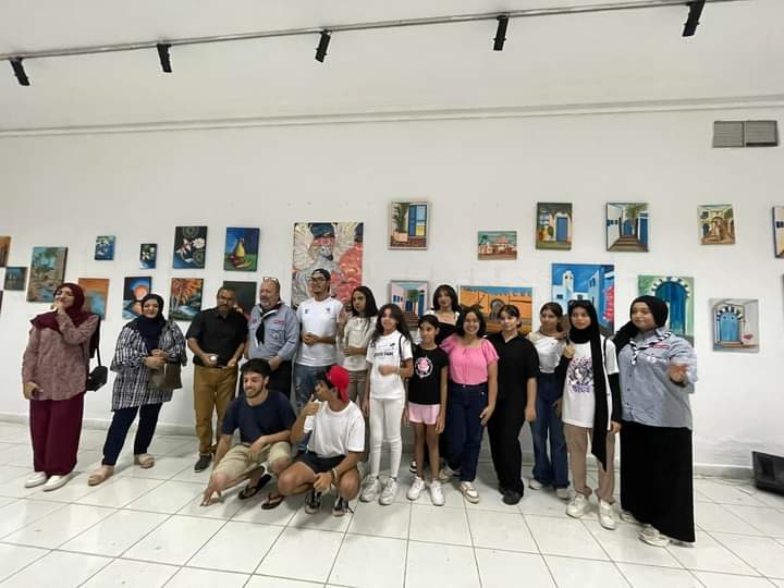 صور | معرض شبابي للفن التشكيلي بقاعة محمد الحليوي بالمركب الثقافي أسد بن الفرات دار بالقيروان