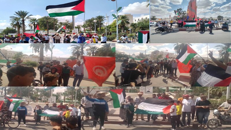 مدنين .. وقفة تضامنية مع "طوفان الأقصى" 