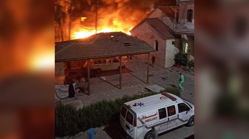 مقتل 500 بغارة إسرائيلية على ساحة مستشفى في غزة