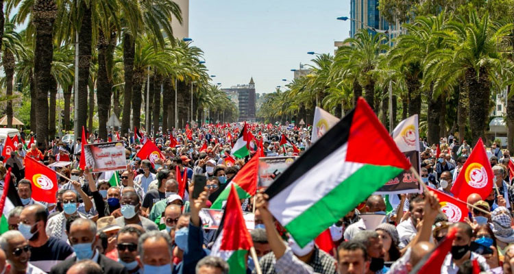 مسيرة مساندة للمقاومة الفلسطينية..   هبّة واسعة لمختلف القوى المدنية والسياسية.. ومطالبة بتجريم التطبيع