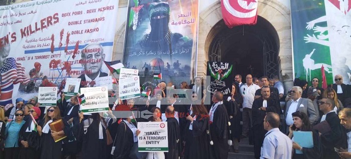 صور/ يوم غضب للمحامين بتونس نصرة للقضية الفلس.طينية.. 