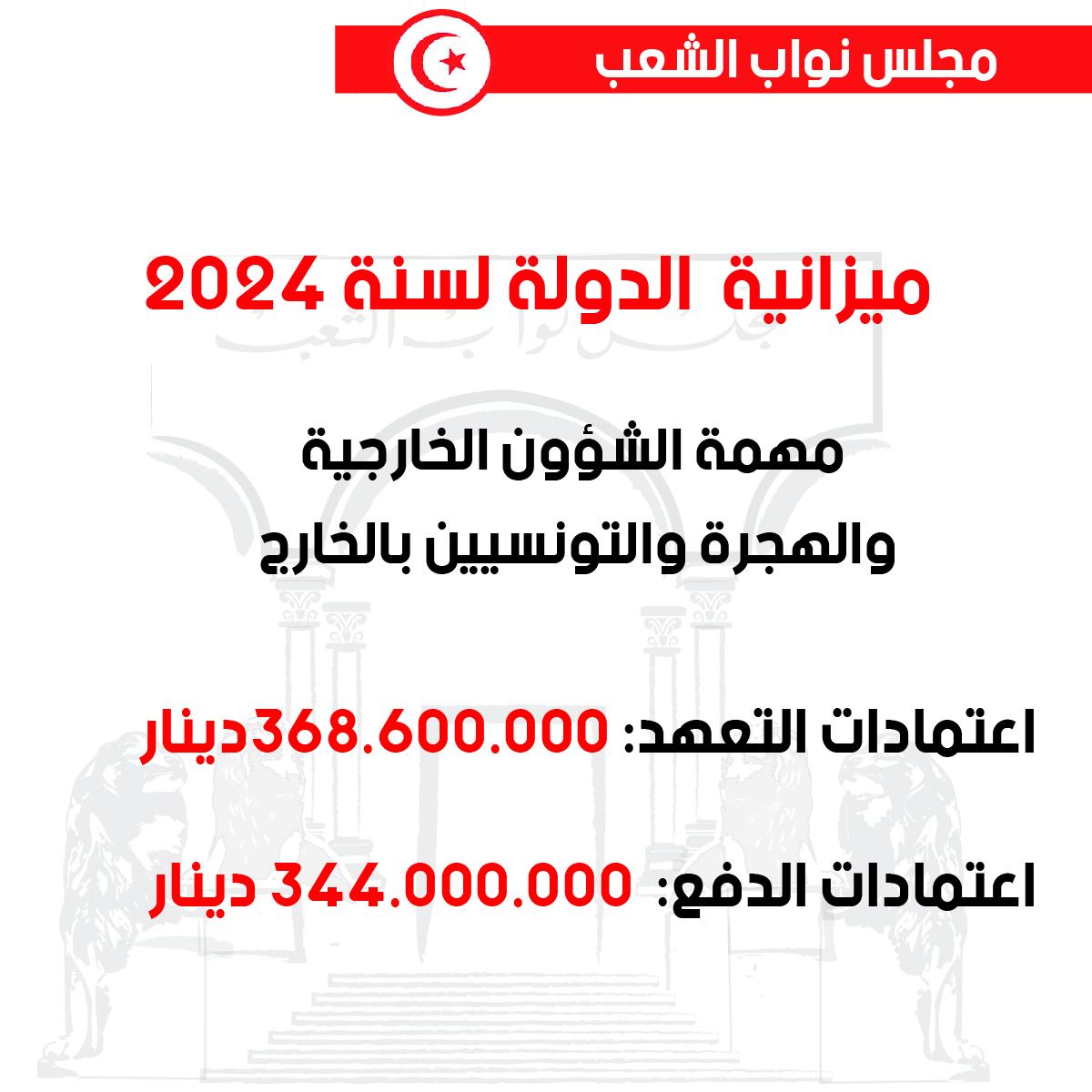 المصادقة على مهمة الشؤون الخارجية والهجرة والتونسيين بالخارج