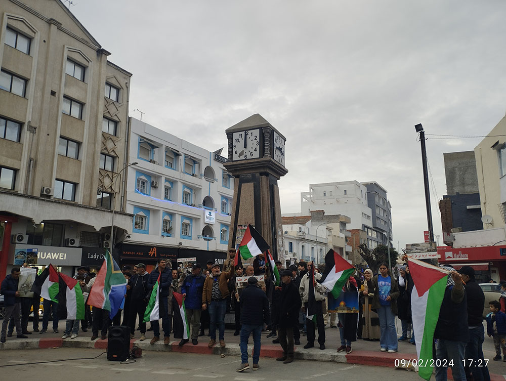 بنزرت ..وقفة  تضامنية مع القضية الفلسطينية              