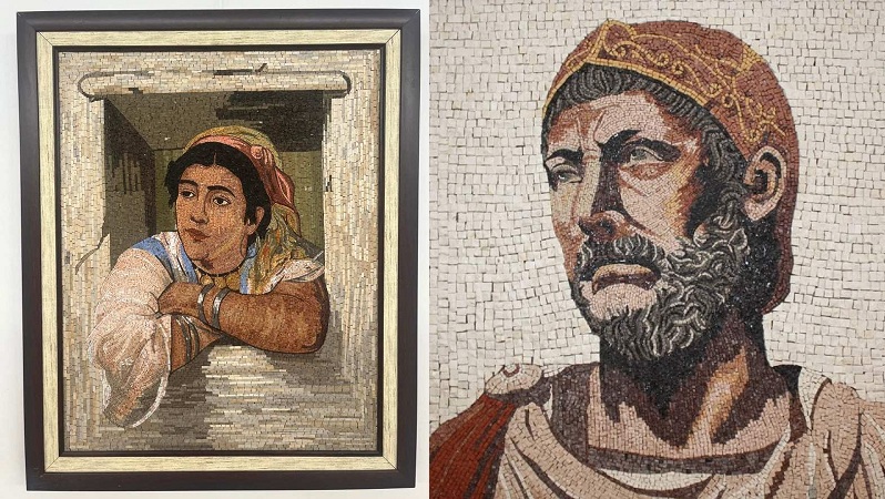 إبداع فنّ الفسيفساء الدّقيقة " micro mosaique" برقّة أنامل محترفيها