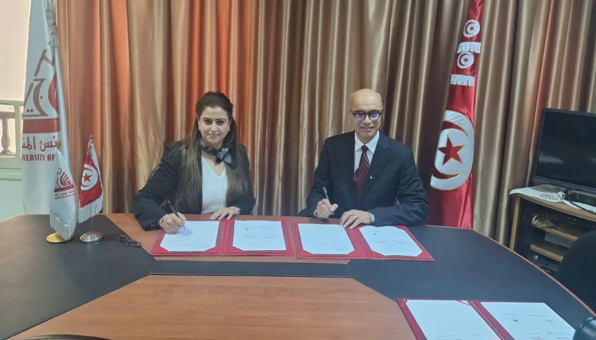  توقيع اتفاقية تعاون بين معهد زهير القلال للتغذية وجامعة تونس المنار