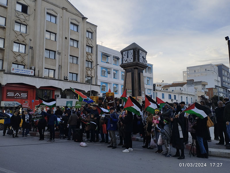 بنزرت.. وقفة  مساندة للشعب الفلسطيني