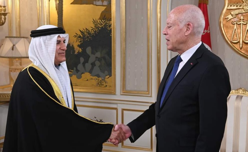 رئيس الجمهورية يلتقي سفير البحرين بمناسبة انتهاء مهامه
