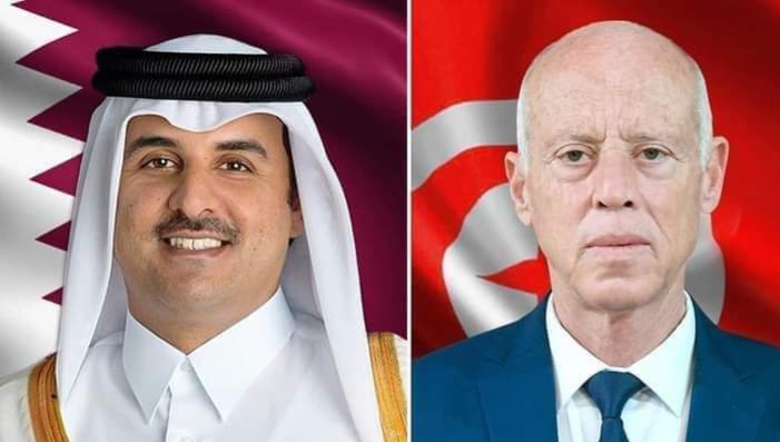 رئيس الدولة يتبادل التهاني بعيد الفطر مع أمير دولة قطر