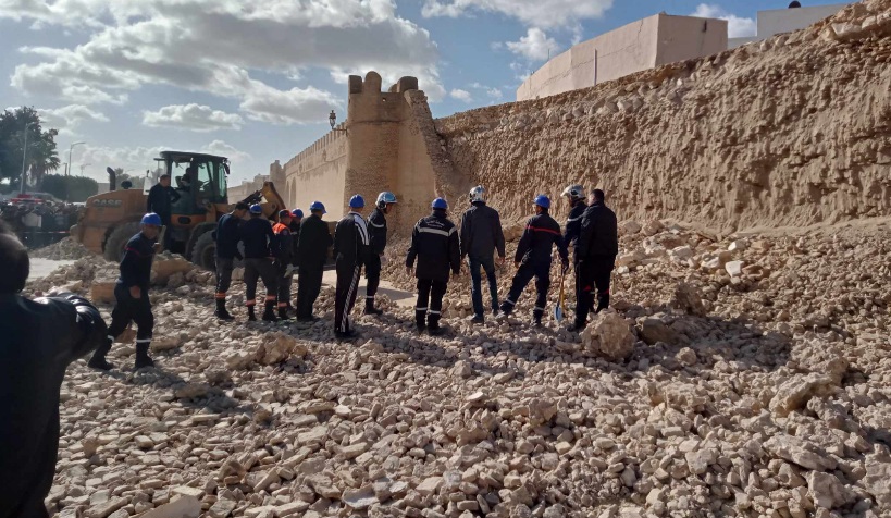  قضية انهيار جزء من سور القيروان ..عام ونصف سجنا في حق المقاول و عدم سماع الدعوى في حق المهندس المكلف بمشروع الترميم