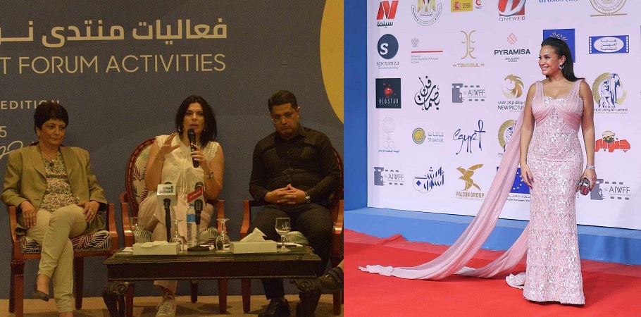 تكريم السينما التونسية في مهرجان أسوان الدولي لأفلام المرأة..   هند صبري وكاهنة عطية على منصة التكريمات وكواليس عفاف بن محمود في مسابقة الروائي الطويل