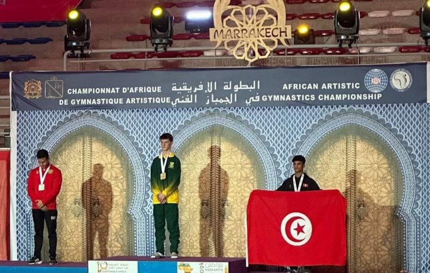 البطولة الإفريقية للجمباز الفني بالمغرب / رفع العلم التونسي.. وتتويج طه العكرمي بالبرونزية
