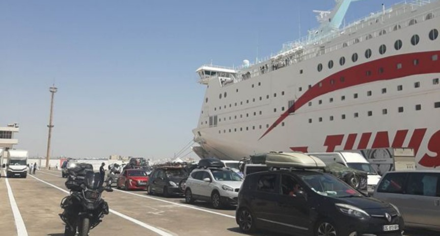  ميناء جرجيس يستقبل الرحلة الثانية لعودة الجالية بالخارج ..2220 مسافر و 638 سيارة