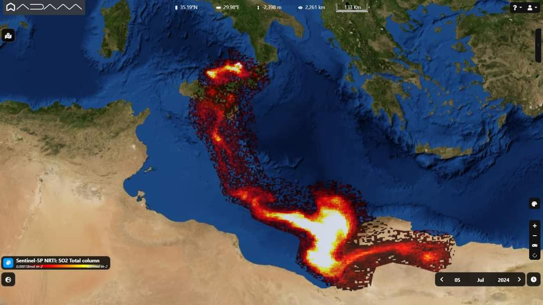غازاته متركزة فوق ليبيا..  أية مخاطر لبركان "Etna" بصقلية على تونس؟