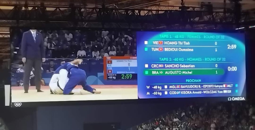  أولمبياد باريس/ الجودو : أميمة البديوي تتأهل إلى الدور ثمن النهائي 