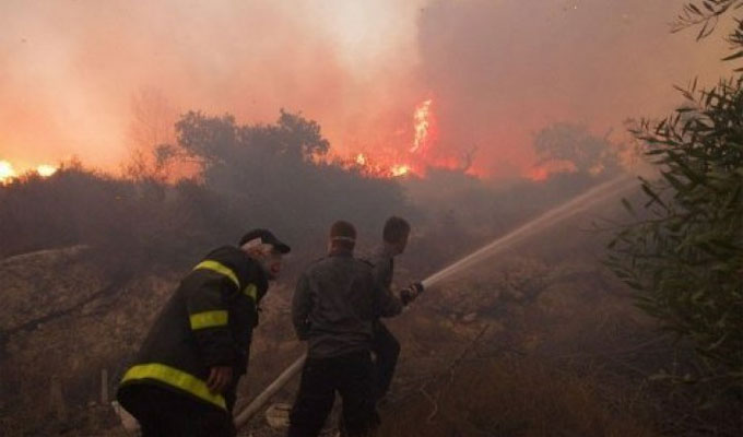 عين دراهم.. اندلاع حريق بمنطقة حمام بورقيبة
