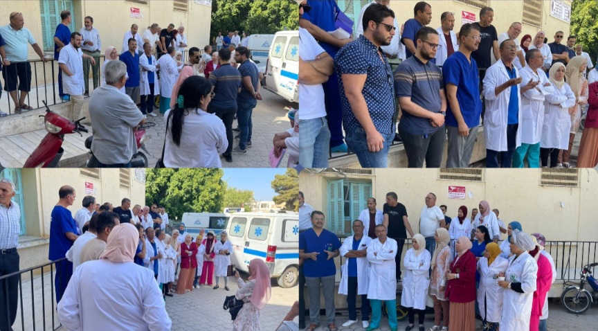 بالصور / بعد الاعتداء على طبيبة.. وقفة احتجاجية بمستشفى قفصة بالصور / بعد الاعتداء على طبيبة.. وقفة احتجاجية بمستشفى قفصة