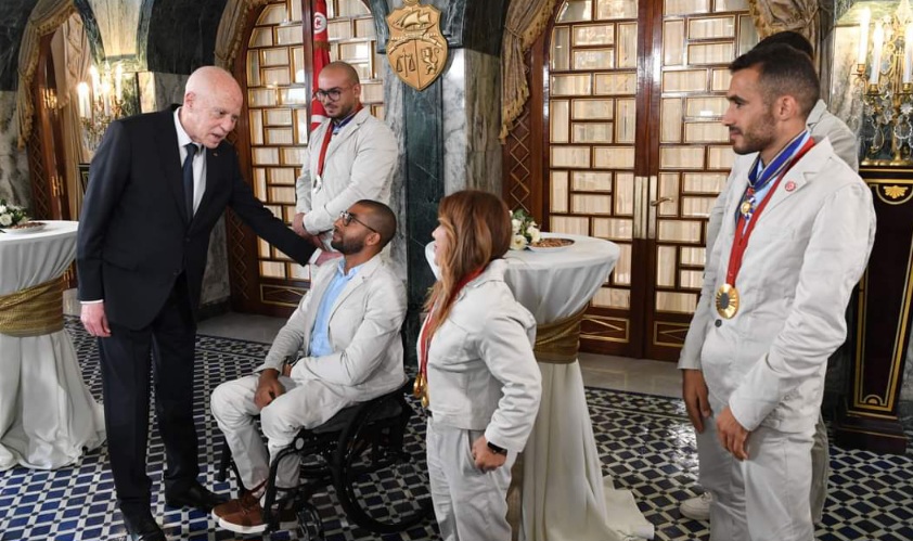 رئيس الجمهورية يكرم الابطال المتالقين في الالعاب البارالمبية باريس 2024