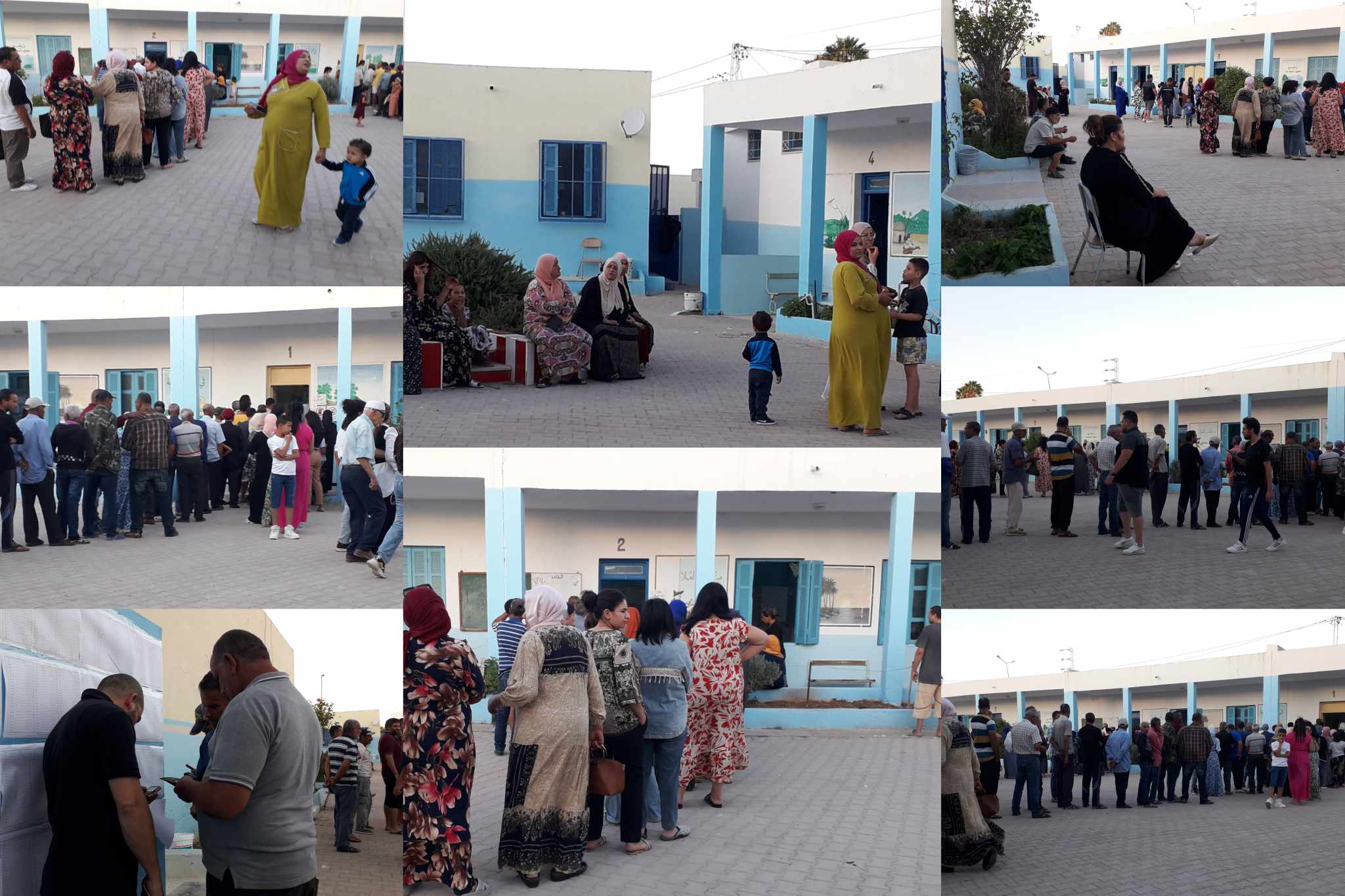 بالصور - طبربة / دقائق قبل غلق مراكز الاقتراع.. تواصل توافد الناخبين بكثرة