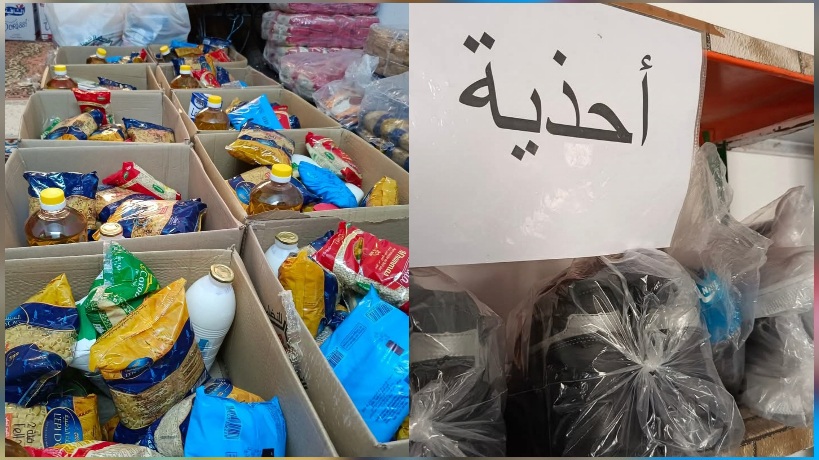 لجنة التضامن الاجتماعي بدار شعبان الفهري توزع 500 قطعة من الملابس والاحذية للعائلات المعوزة 