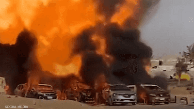   قتلى وتفحم سيارات في حريق ضخم في مصر