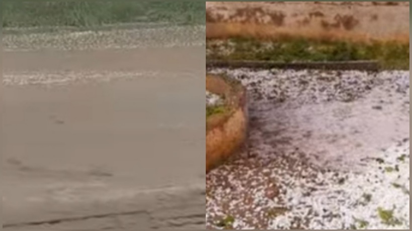 القلعة الخصبة.. أمطار غزيرة وبرَدْ وسط تخوفات الفلاحين