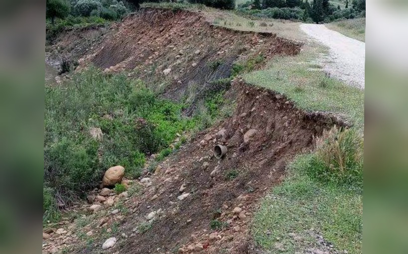  عين دراهم.. انزلاق أرضي بمنطقة حمام بورقيبة