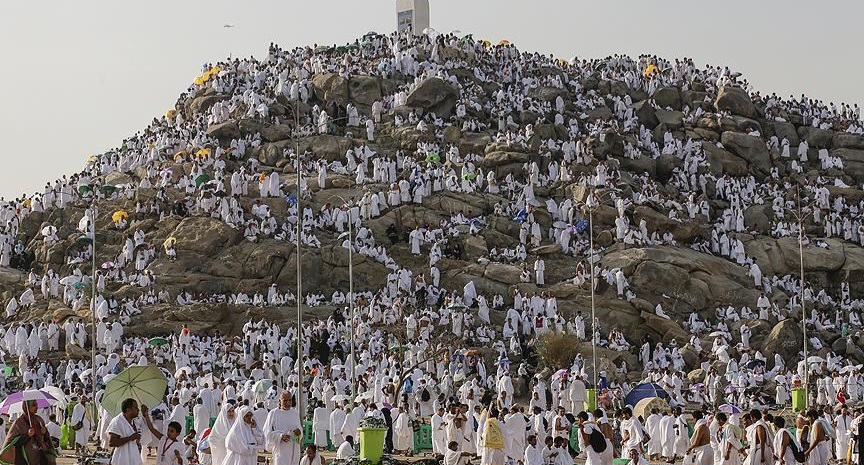 حجّاج بيت الله يفدون إلى عرفة لأداء ركن الحج الأعظم