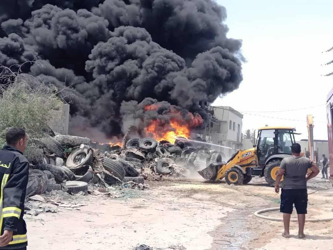 قابس.. السيطرة على الحريق الذي اندلع في المنطقة الصناعية