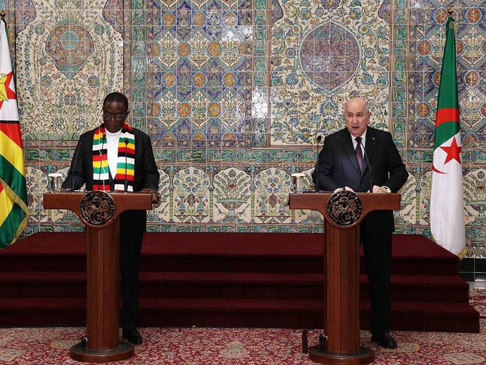 مباحثات بين رئيسي الجزائر وزيمبابوي تتوّج بالتوقيع على اتفاقيات تعاون
