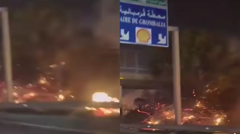 اندلاع حريق على مستوى الطريق السيارة تونس- الحمامات..والحماية المدنية تتدخل 